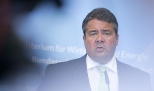 German Minister for Economic Affairs and Energy Sigmar Gabriel attends a news conference in Berlin