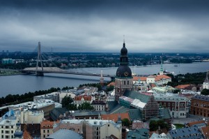 above the roofs of Rīga