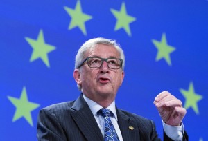European Commission President Jean-Claude Juncker gives a statement on the situation on the situation in Greece at the EU commission headquarters in Brussels